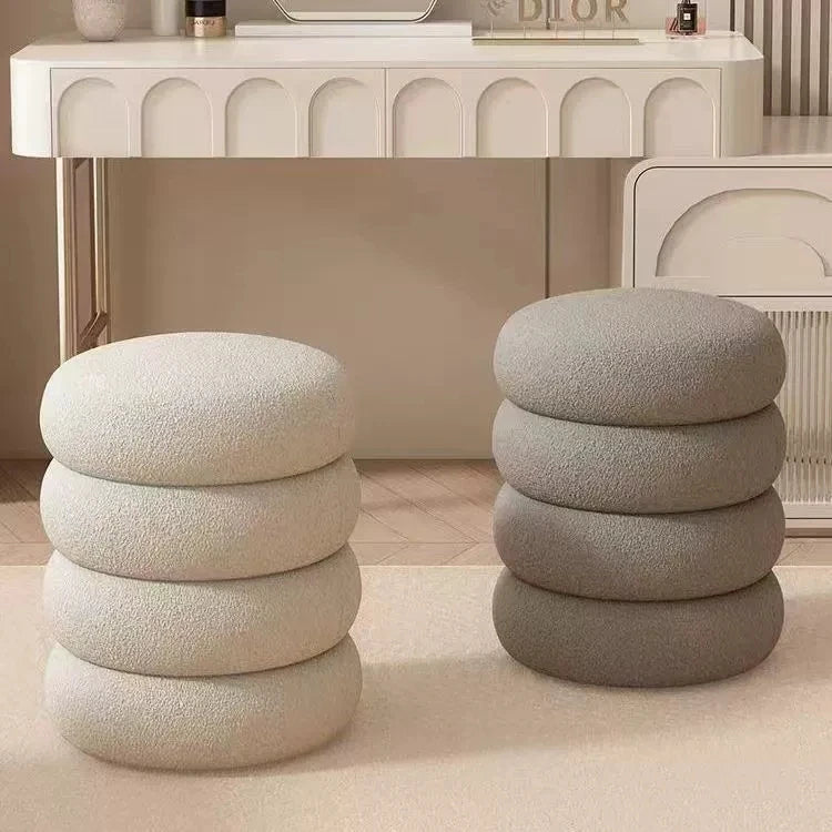 Lamb Fleece Makeup Stool