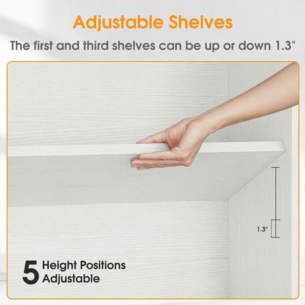 MCQ 5 Tier Wooden Bookshelf