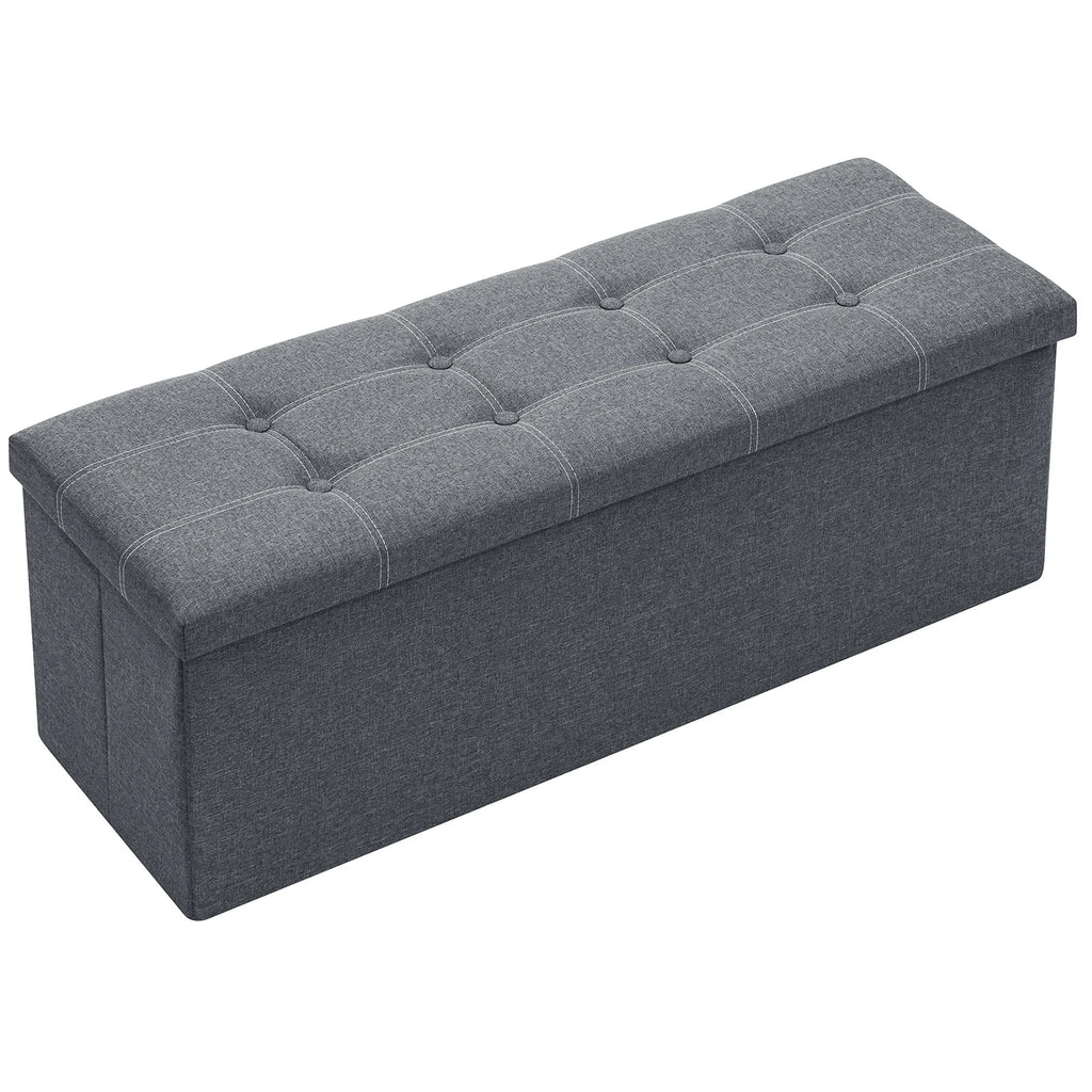 Foldable Stool Ottoman Storage Bench
