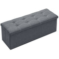 Foldable Stool Ottoman Storage Bench