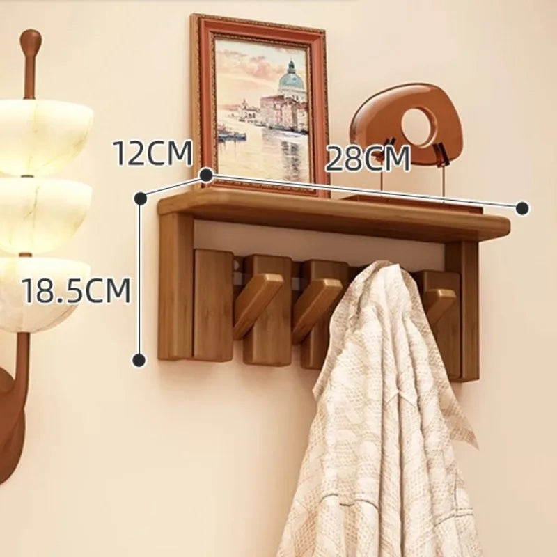 Piano Key Wall Mounted Wooden Wall Coat Rack