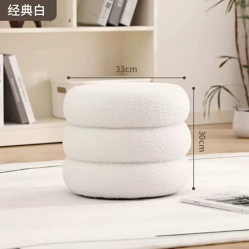 Lamb Fleece Makeup Stool