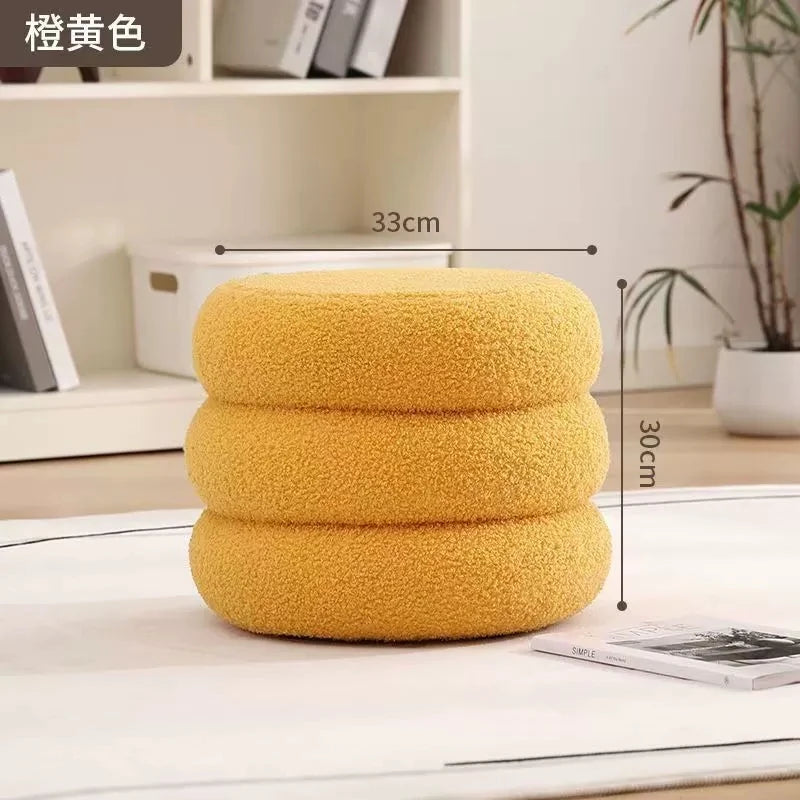 Lamb Fleece Makeup Stool