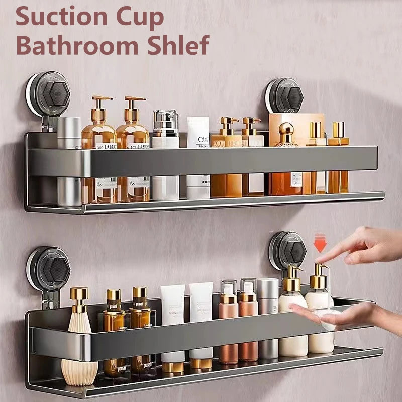 Wall-mounted Bathroom Shlef Suction Cup Shower Shelves