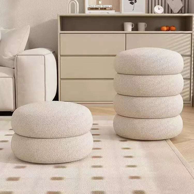 Lamb Fleece Makeup Stool