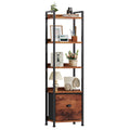 JHK Wood 5 Tier Bookshelf