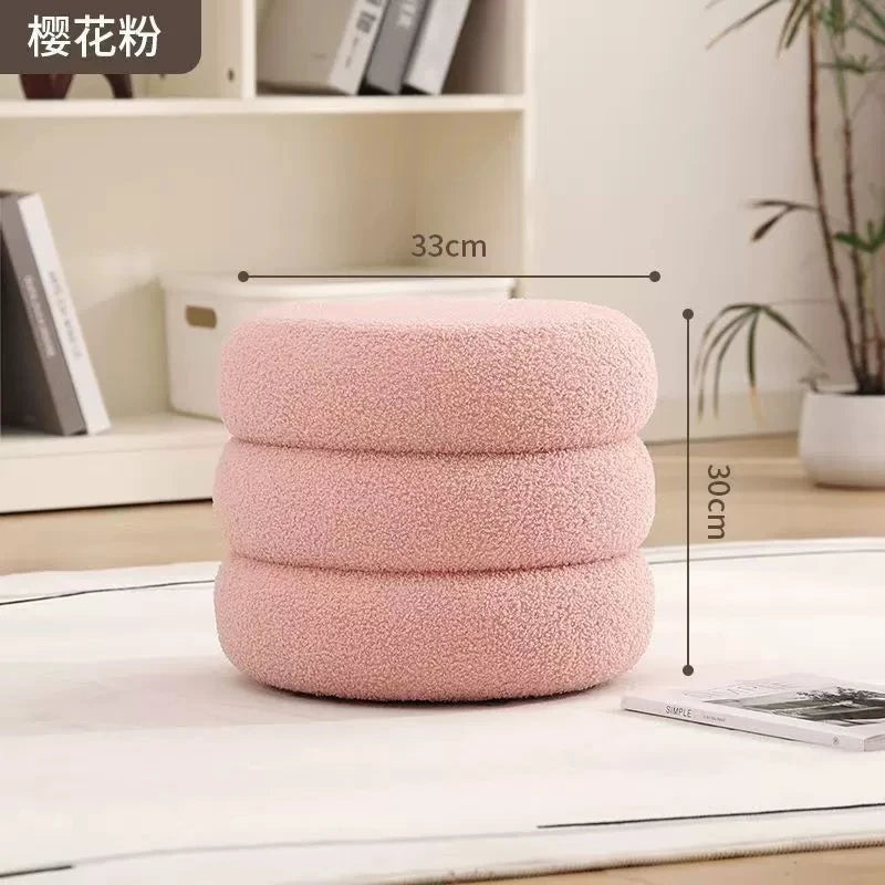 Lamb Fleece Makeup Stool