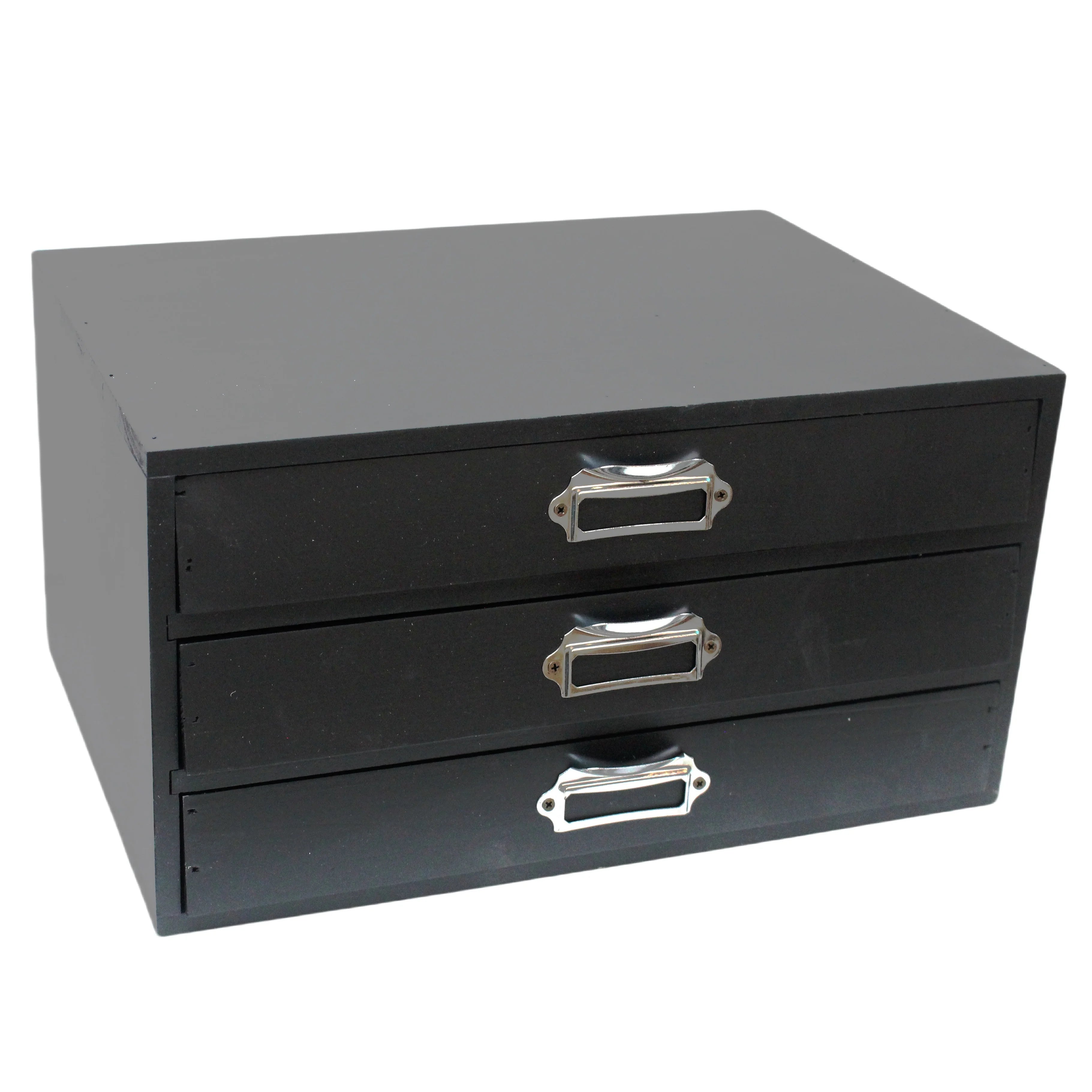 3-Drawer Wooden Storage Organizer Box
