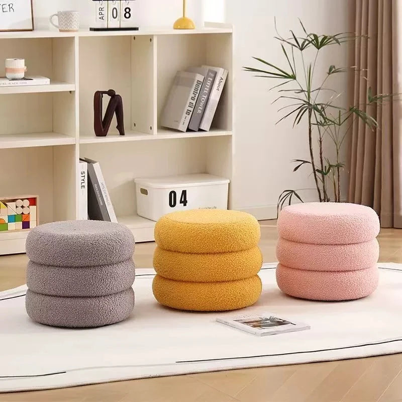 Lamb Fleece Makeup Stool