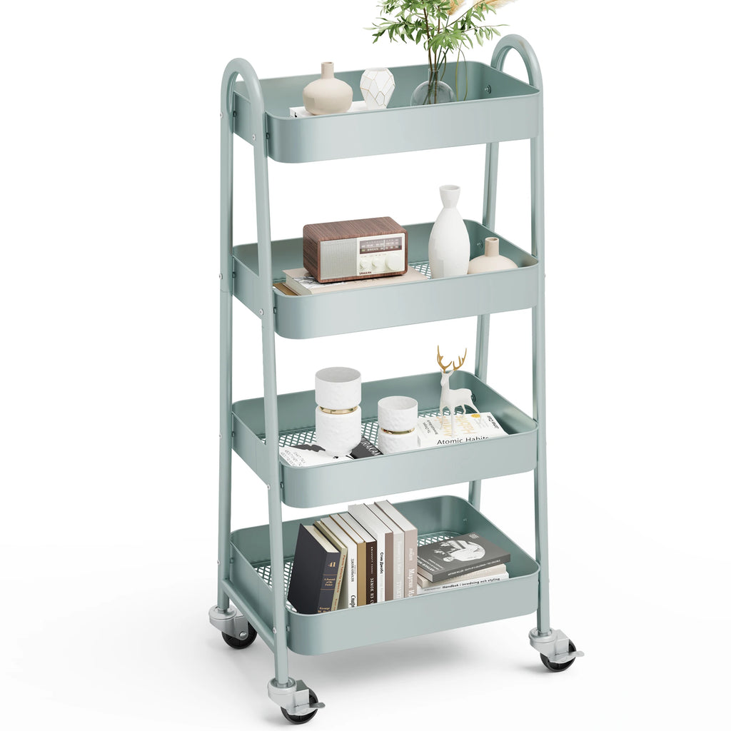 JHK 4 Tier Metal Storage Kitchen Cart