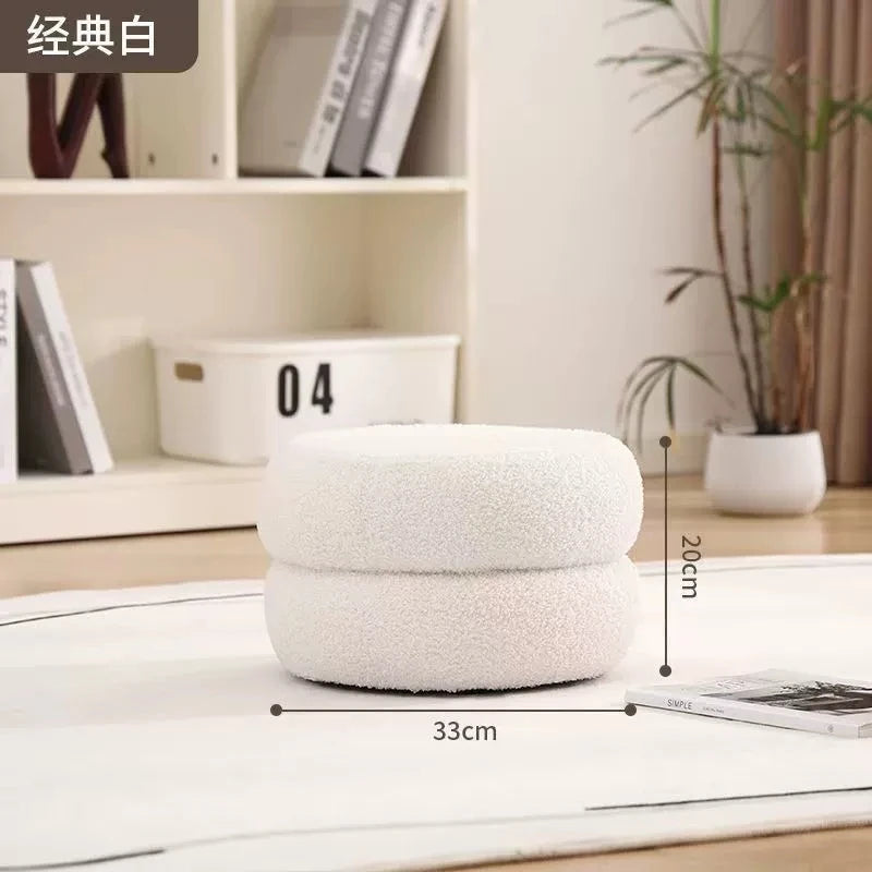 Lamb Fleece Makeup Stool