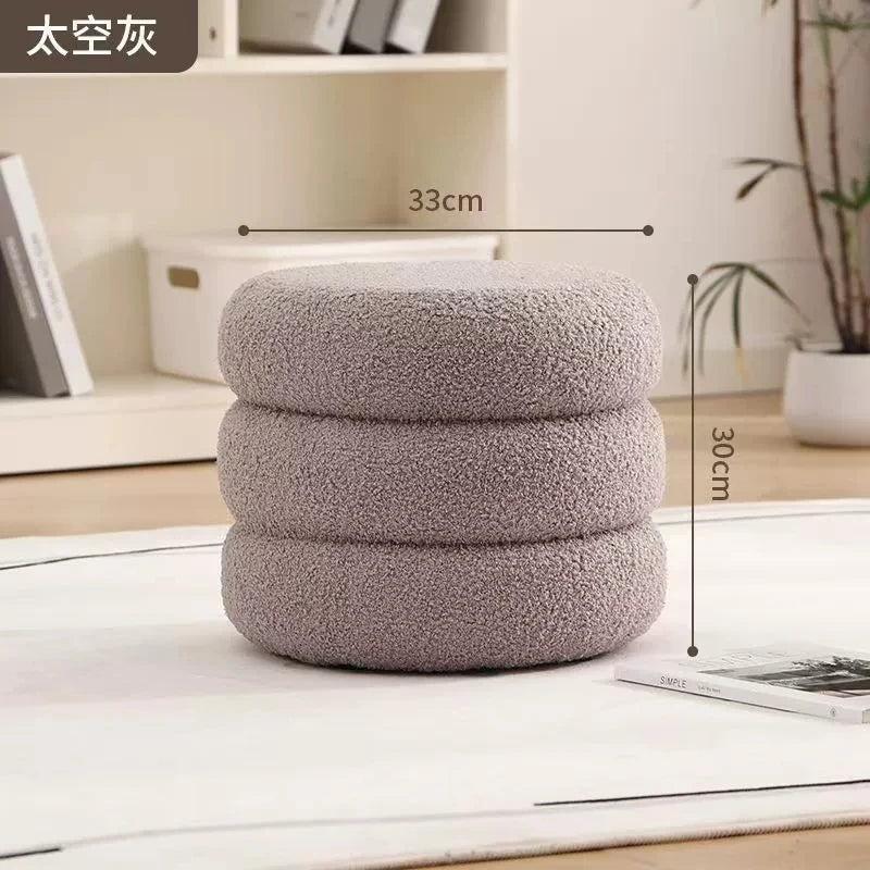 Lamb Fleece Makeup Stool