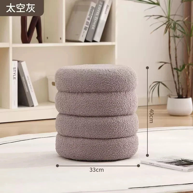 Lamb Fleece Makeup Stool