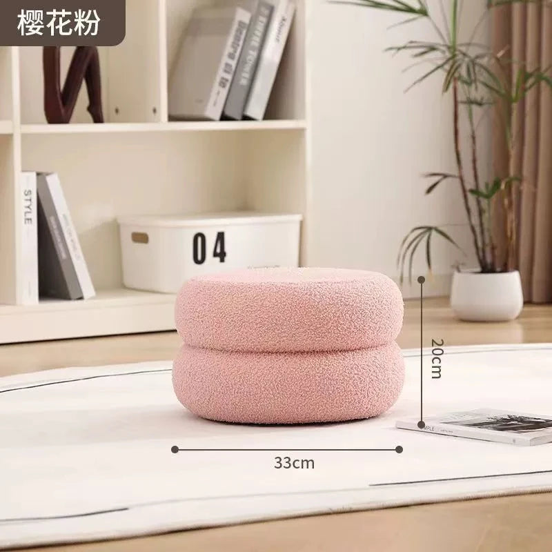 Lamb Fleece Makeup Stool