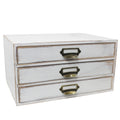 3-Drawer Wooden Storage Organizer Box