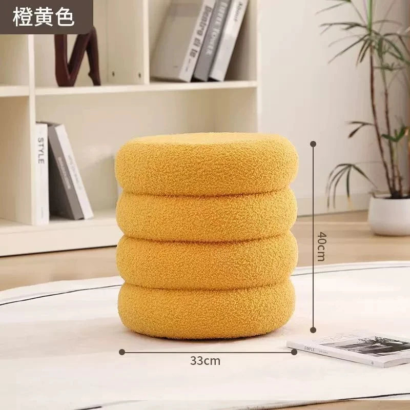 Lamb Fleece Makeup Stool
