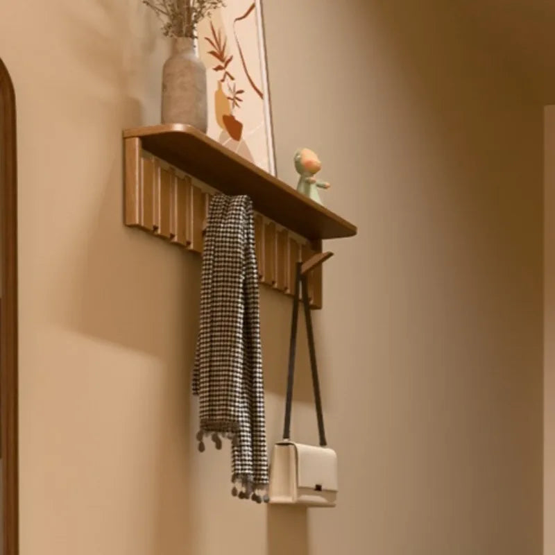 Piano Key Wall Mounted Wooden Wall Coat Rack