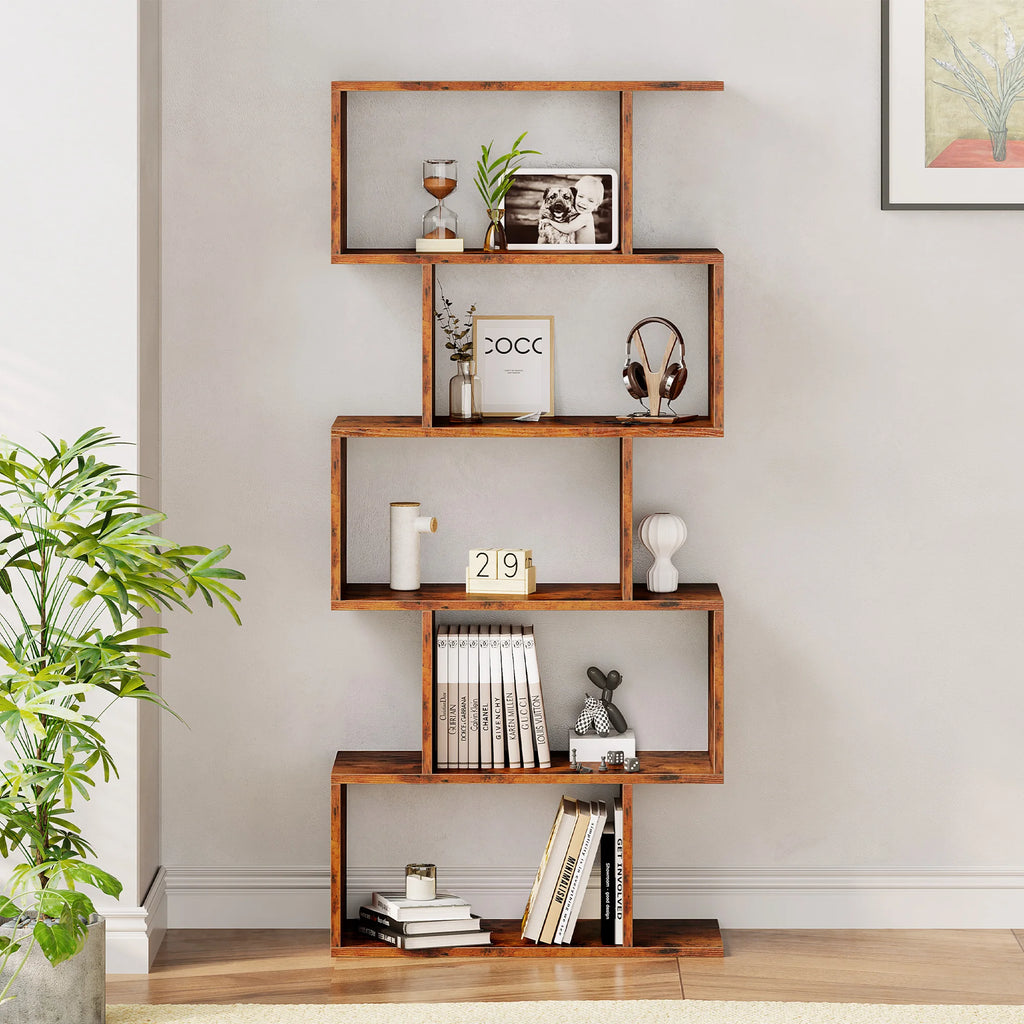 62IN Geometric Bookcase