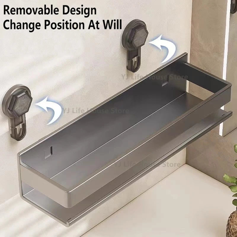 Wall-mounted Bathroom Shlef Suction Cup Shower Shelves