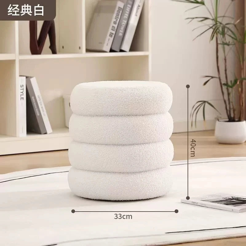 Lamb Fleece Makeup Stool