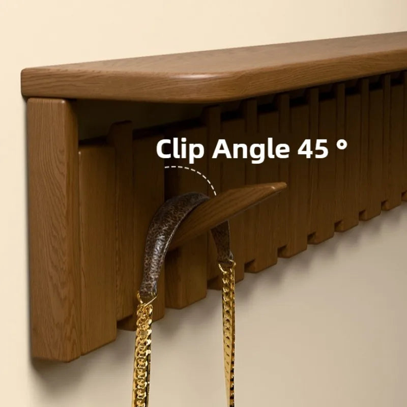 Piano Key Wall Mounted Wooden Wall Coat Rack