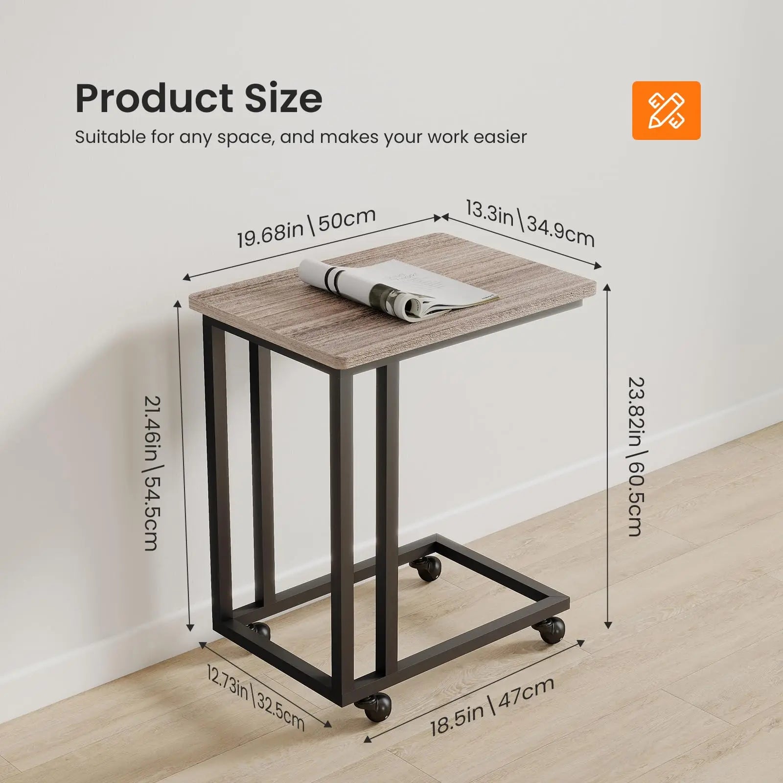 JHK Wood Sofa Table