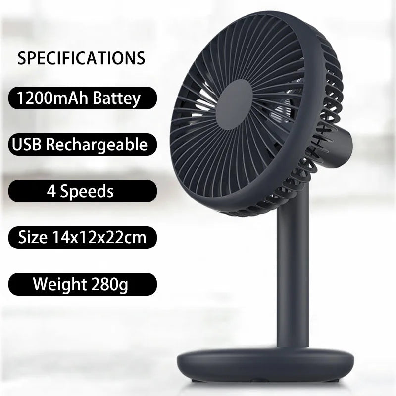 Mini USB Desktop Fan Rechargeable Air Cooling Fan